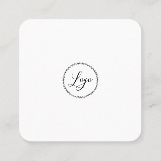 ラブロゴ付き手作りスモールビジネスソーシャルメディア スクエア名刺 (裏面)