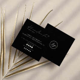 ラブロゴ付き手作りスモールビジネスソーシャルメディア スクエア名刺