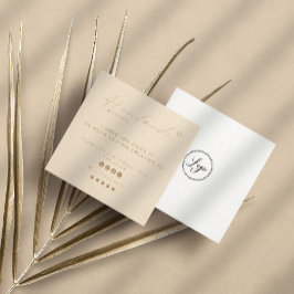 ラブロゴ付き手作りスモールビジネスソーシャルメディア スクエア名刺