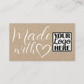 ラブロゴQRコードで作られたラブクラフト紙 名刺 (正面)