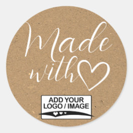 ラブロシンプルゴで作ったミニマルなクラフト紙 ラウンドシール