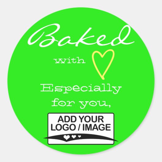 ラブロシンプルゴで作ったライトグリーンのミニマリスト ラウンドシール (正面)