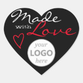 ラブロシンプルゴハートで作ったテンプレートの形 ハートシール (正面)