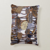 ラブロックとエッフェルタワー。パリ。フランス。ラウンド アクセントクッション (裏面(縦))