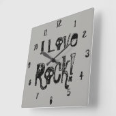 ラブロックスカルウォールクロック スクエア壁時計 (傾斜)