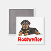 ラブロットワイラーブラウン&ブラックパピードグマンガ マグネット (正面/裏面)