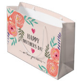 ラブロパーソナライズされたマンチマザーズデイ抱き枕 ラージペーパーバッグ (裏面アングル)