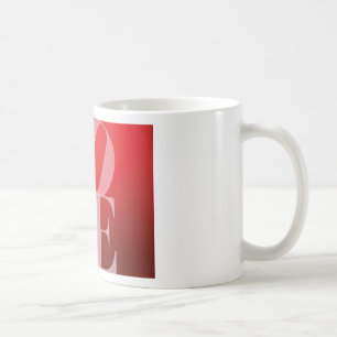 ラブロマンスレッドピンク コーヒーマグカップ