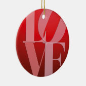ラブロマンスレッドピンク セラミックオーナメント (右)