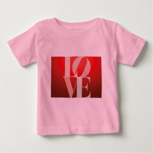 ラブロマンスレッドピンク ベビーTシャツ