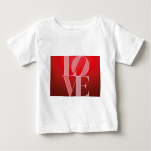 ラブロマンスレッドピンク ベビーTシャツ