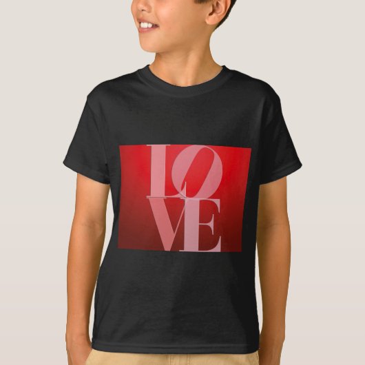 ラブロマンスレッドピンク Tシャツ (正面)