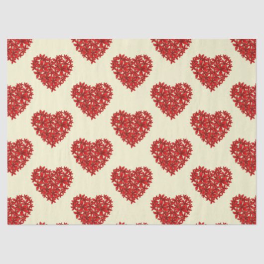 ラブロマンチックフローラ結婚ハートの記念日 薄葉紙 (正面)