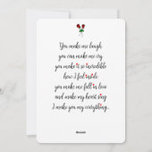 ラブロマンチック大事な行事深い情熱的な詩ウー シーズンカード (裏面)