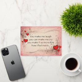 ラブロマンチック大事な行事深い情熱的な詩ウー 箔グリーティングカード