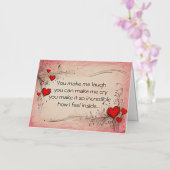 ラブロマンチック大事な行事深い情熱的な詩ウー 箔グリーティングカード (蘭)