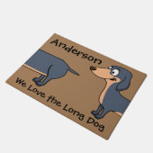 ラブロングドッグ – Dachshand 18" x 24"ドアマット ドアマット (アングル)
