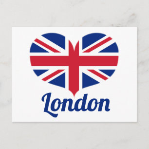 ラブロンドン  ハート型イギリス国旗/ユニオンジャック ポストカード