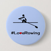 ラブローイングキャプションブルー 缶バッジ (正面)