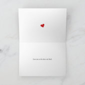 ラブローイングロマンチックまたはバレンタインデー シーズンカード (内部)
