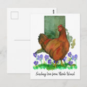 ラブロードアイランドレッドチキンバイオリッツの送信 ポストカード (正面/裏面)