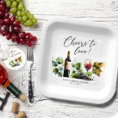 ラブワイナリー ウォーターカラー おしゃれな紙皿 ペーパープレート