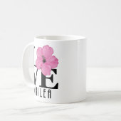 ラブワイレアピンク11oz コーヒーマグカップ (正面左)