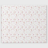 ラブワインボトルガラスのバルーンのサボテンバレンタイン ラッピングペーパー (フラット)