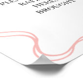 ラブワインラッフルゲームサインにコケットベリー ポスター (角)