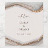 ラブワインラベル付き石瑪瑙の大理石 ワインラベル (シングルラベル)