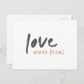 ラブワコテキサス州 |米国モダン旅行都市スタイリッシュ ポストカード (正面/裏面)