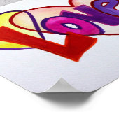 ラブワードアートペインティングポスターアートプリント ポスター (角)