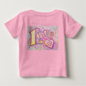 ラブワードア絵画ートカスタムのTシャツ ベビーTシャツ (裏面)