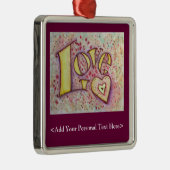 ラブワードオーナメントとカスタマイズ文字オプション メタルオーナメント (右)
