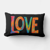 ラブワードカラフルランバー装飾用クッション ランバークッション (正面)