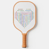 ラブワードクエスト – ハートパズル- I Love You ピックルボールラケット (裏面)