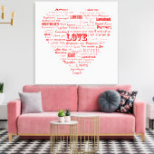ラブワードコラージュのキャンバス印刷 キャンバスプリント (インサイチュ (リビング))