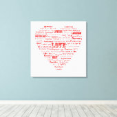 ラブワードコラージュのキャンバス印刷 キャンバスプリント (インサイチュ (ウッドフロア))