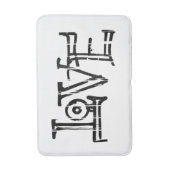 ラブワードタイポグラフィ バスマット (正面縦)