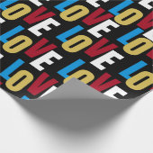ラブワードパターン ラッピングペーパー (角)