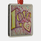 ラブワード感動的アー絵画トオーナメント メタルオーナメント (右)