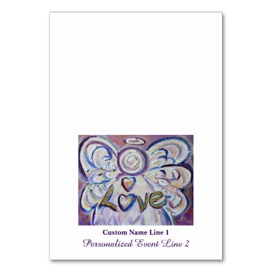 ラブワード感動的エンジェルテーブルテントカード テーブルナンバー (正面)