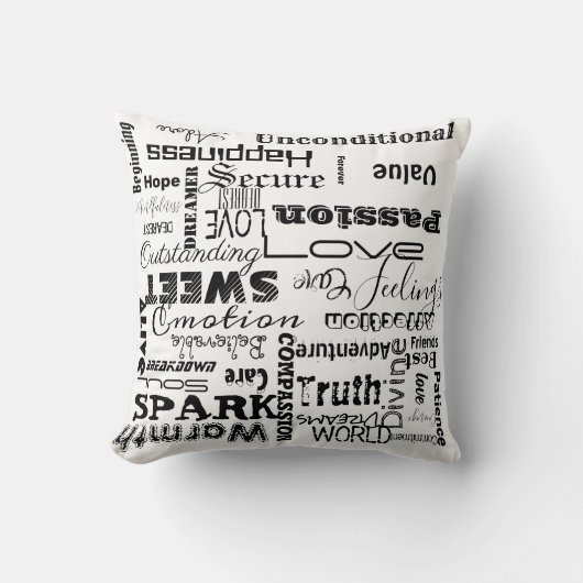 ラブワード装飾用クッション、装飾用クッション クッション (正面)