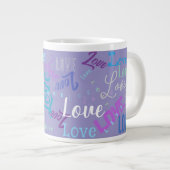 ラブワードGrafitti繰り返しワード（カスタマイズ） ジャンボコーヒーマグカップ (正面右)