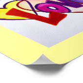 ラブワードXOXOアートワーク絵画ポスターアートプリント ポスター (角)