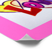 ラブワードXOXOアートワーク絵画ポスターアートプリント ポスター (角)