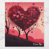 ラブワールド：バレンタインワインラベル ワインラベル (シングルラベル)