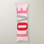 ラブヴァレンティネス赤面ピンクレッドタイポグラフィ ボディピロー (裏面 (縦))