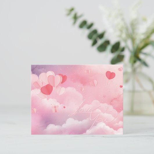 ラブヴァレンティーンズシュガークラウドホリデーハガキ シーズンポストカード (スタンド正面)