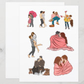 ラブヴァレンティーンズデイロマンチックなスクラップブックの要素 (正面/裏面)